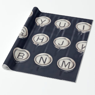 Vintage Typewriter Keys Wrapping Paper