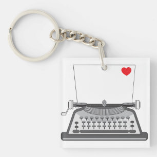 Vintage Typewriter Love Letter Key Ring
