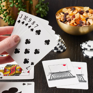 Vintage Typewriter Love Letter Playing Cards