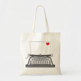 Vintage Typewriter Love Letter Tote Bag