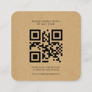 Vintage typewriter QR code RSVP response Enclosure Card