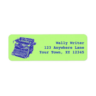 Vintage Typewriter Return Address Label