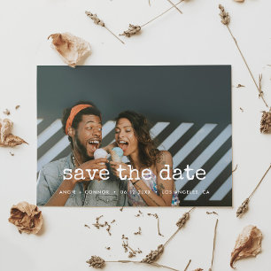 Vintage typewriter Save the Date photo card