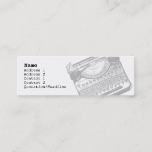 Vintage Typewriter Skinny Profile Cards