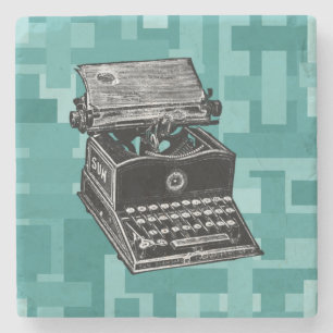 Vintage Typewriter Stone Coaster