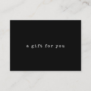Vintage Typewriter Text Black Gift Certificate