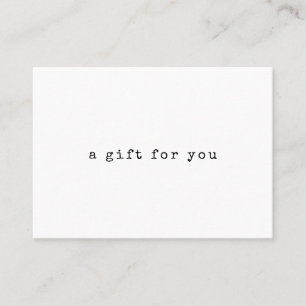 Vintage Typewriter Text White Gift Certificate