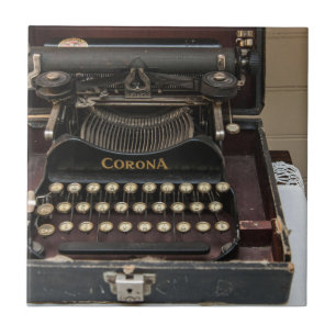 Vintage typewriter tile
