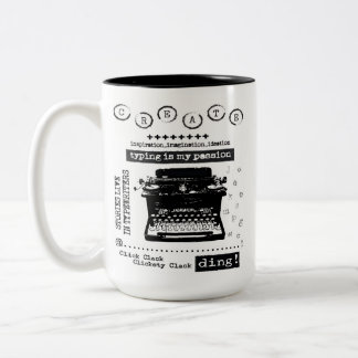 Vintage Typewriter Two Tone Coffee Mug
