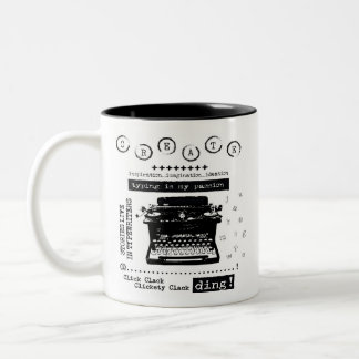 Vintage Typewriter Two Tone Coffee Mug