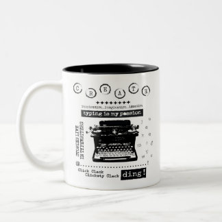 Vintage Typewriter Two Tone Coffee Mug