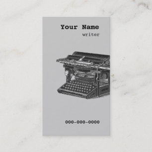 vintage typewriter writer - blogger business card