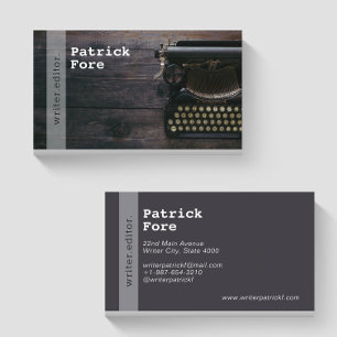Vintage Typewriter Writer Editor Business Card