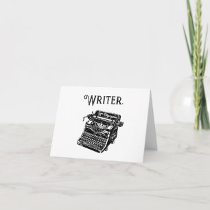 Vintage Typewriter Writer Ink Drawing Sketch Card