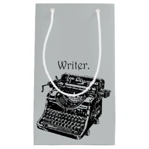 Vintage Typewriter Writer Ink Drawing Sketch Small Gift Bag