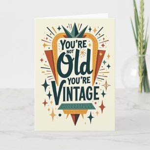 Vintage Typographic Birthday Card