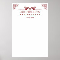 Vintage Typography Bar-Bat Mitzvah Sign-In