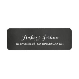 Vintage Typography Chalkboard Return Address Label