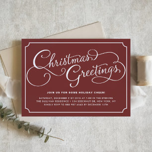 VINTAGE TYPOGRAPHY CHRISTMAS PARTY INVITATION