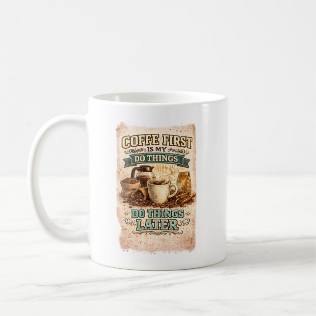 Vintage Typography Design Gifts for co-worker  Coffee Mug (Left)