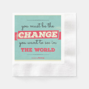  Vintage Typography Napkin