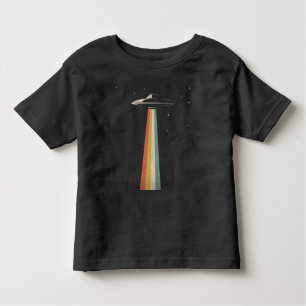 Vintage UFO Alien Abduction Retro Spaceship Toddler T-Shirt