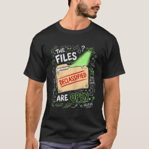 Vintage Ufo Declassified Files Alien Disclosure T-Shirt