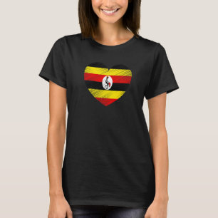 Vintage Uganda Ugandan Flag Pride Support Ugandan T-Shirt