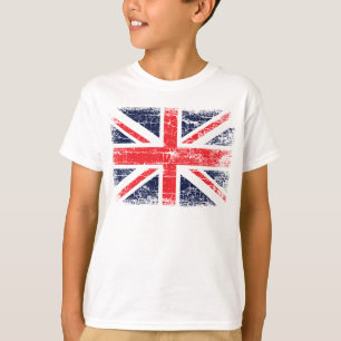 Vintage UK British Flag Kid's T Shirt design.