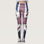 Vintage UK Flag #11 Leggings<br><div class="desc">Vintage UK Flag. Design is available on other products.</div>