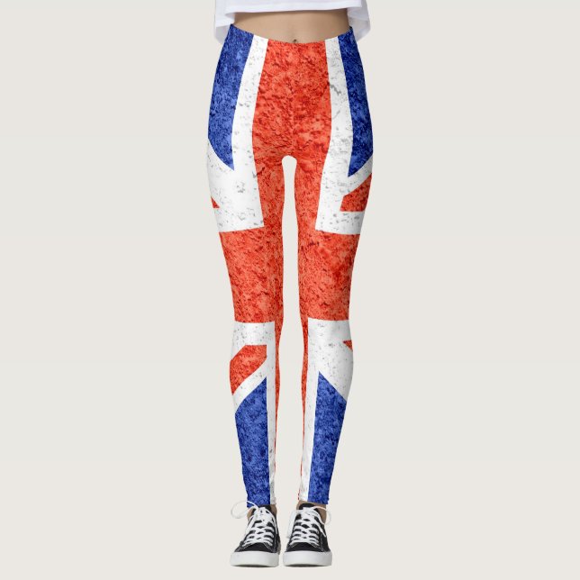 Vintage UK Flag #9 Leggings (Front)