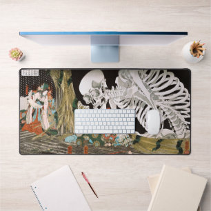 Vintage Ukiyo-e Kuniyoshi Skeleton Spectre Art Desk Mat