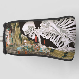 Vintage Ukiyo-e Kuniyoshi Skeleton Spectre Art Golf Head Cover