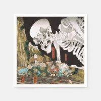Vintage Ukiyo-e Kuniyoshi Skeleton Spectre Art