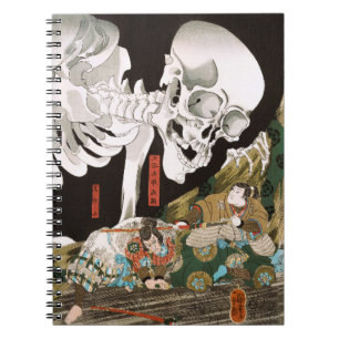 Vintage Ukiyo-e Kuniyoshi Skeleton Spectre Art Notebook