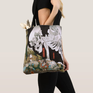 Vintage Ukiyo-e Kuniyoshi Skeleton Spectre Art Tote Bag