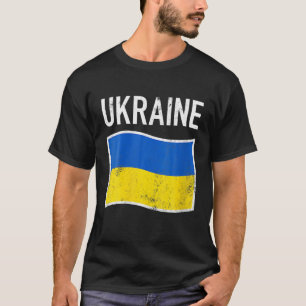 Vintage Ukraine Distressed Ukrainian Flag Stand Pr T-Shirt