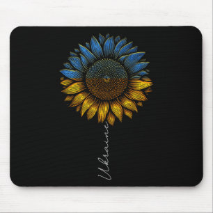 Vintage Ukraine Flag And Sunflower Design Support Mouse Pad