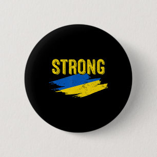 Vintage Ukraine Flag Ukraine Strong Retro Ukrainia 6 Cm Round Badge