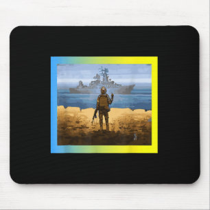 Vintage Ukraine Postage Stamp Flag Pride 3 Mouse Pad
