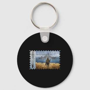 Vintage Ukraine Postage Stamp Flag Pride Mother's  Key Ring