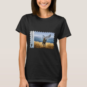 Vintage Ukraine Postage Stamp Flag Pride Mother's T-Shirt