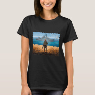 Vintage Ukraine Postage Stamps Flag Pride  T-Shirt