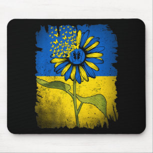 Vintage Ukraine Sunflower Butterfly Ukraine Ukrain Mouse Pad