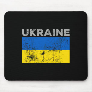 Vintage Ukraine Ukrainian Flag Pride 11  Mouse Pad