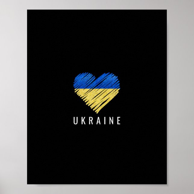Vintage Ukraine Ukrainian Flag Pride 2  Poster (Front)