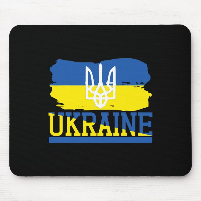 Vintage Ukraine Ukrainian Flag Pride 3  Mouse Pad (Front)