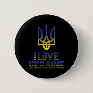 Vintage Ukraine Ukrainian Flag Pride 4 6 Cm Round Badge