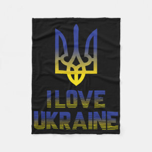 Vintage Ukraine Ukrainian Flag Pride 4 Fleece Blanket