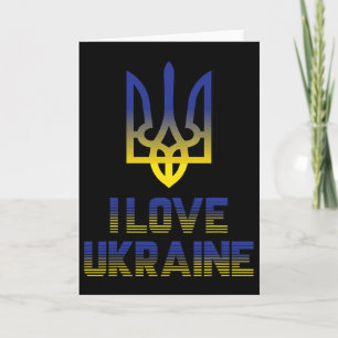 Vintage Ukraine Ukrainian Flag Pride 5 Card